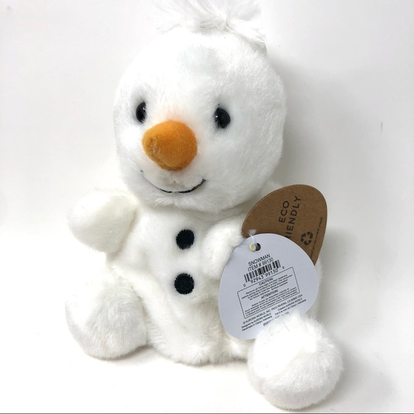 Aurora Palm Pals - Snowman Plush Toy 5” - Picture 2 of 4